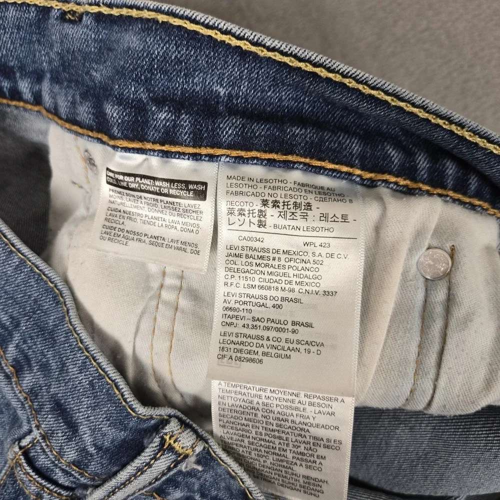Levis 505 Jeans Mens 36x29 Blue Denim Straight Regular Cotton Stretch Pant *READ